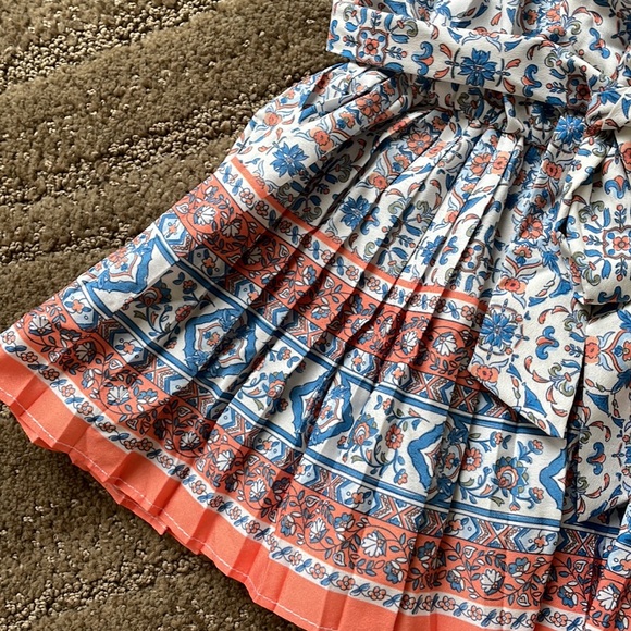 Mayoral designed in Spain adorable girls pleated belted dress - Picture 2 of 7